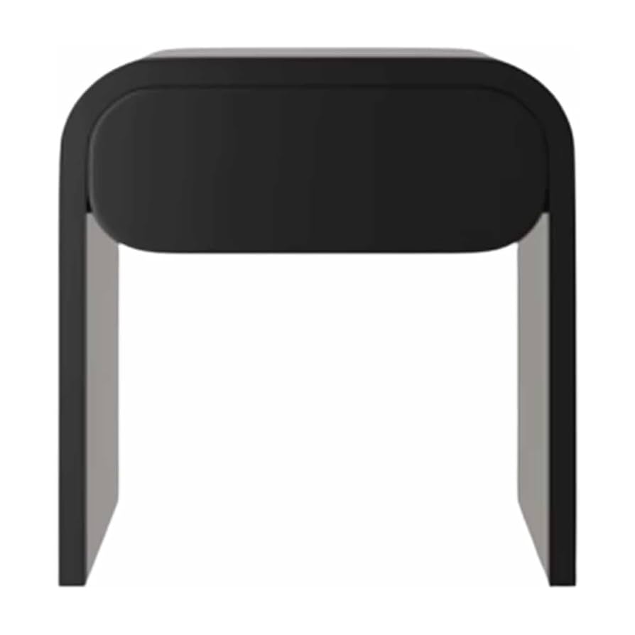 Amazon.com: SAAKO Bedside Table Curved Nightstand All Solid